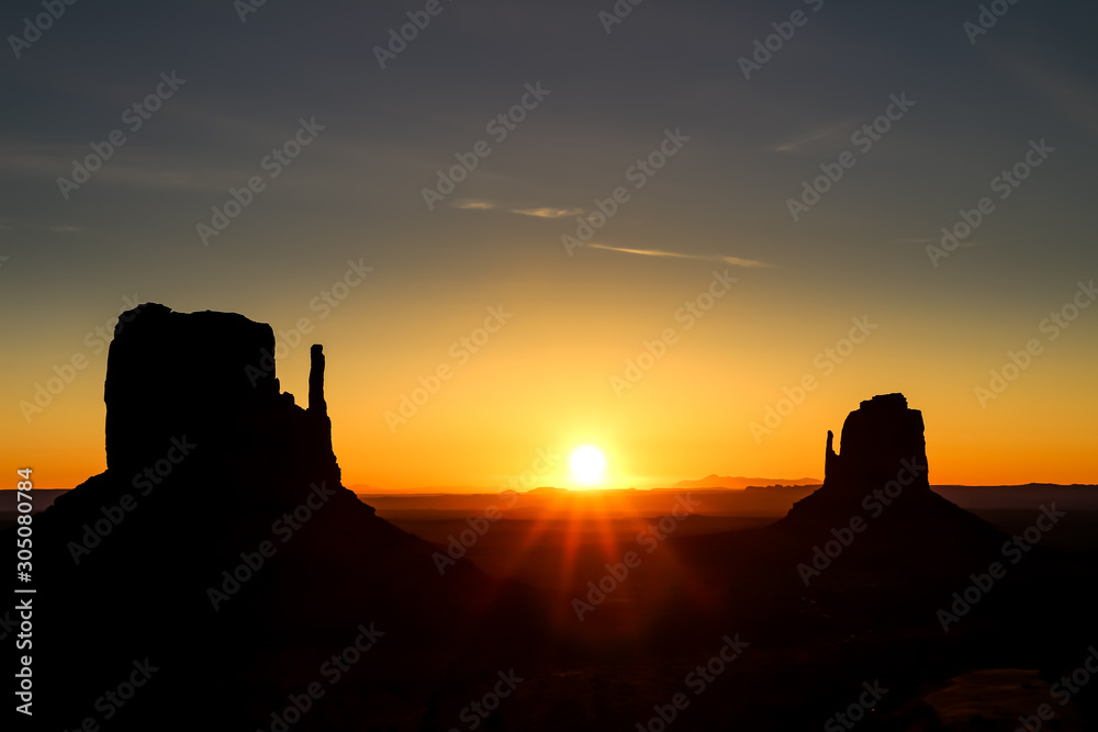 Sunrise in monument valley