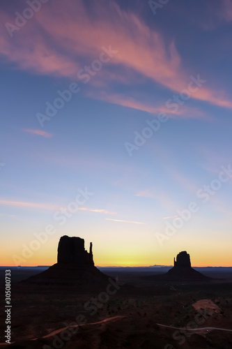 Sunrise in monument valley