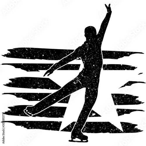 Figure Skating  Male  flag, American Flag, Fourth of July, 4th of July, Patriotic, Cricut Silhouette Cut File, Cutting file