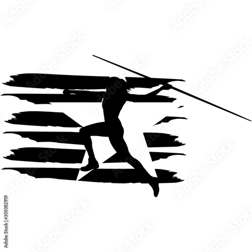 Javelin Throw  Women  Track and Field flag, American Flag, Fourth of July, 4th of July, Patriotic, Cricut Silhouette Cut File, Cutting file