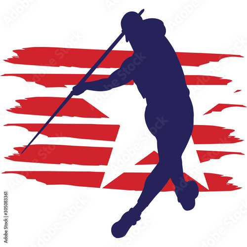 Javelin Throw  Men  Track and Field flag, American Flag, Fourth of July, 4th of July, Patriotic, Cricut Silhouette Cut File, Cutting file