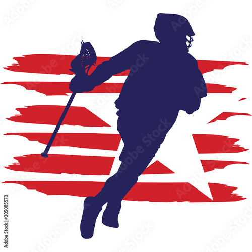 Lacrosse  Men flag, American Flag, Fourth of July, 4th of July, Patriotic, Cricut Silhouette Cut File, Cutting file