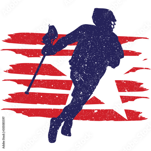 Lacrosse  Men  flag, American Flag, Fourth of July, 4th of July, Patriotic, Cricut Silhouette Cut File, Cutting file