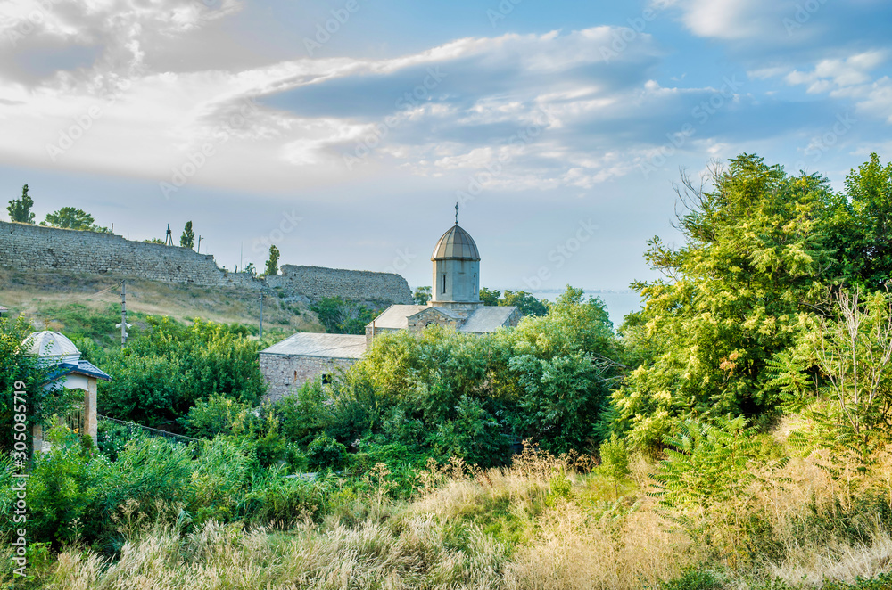 View of the ancient temple of the Iberian Icon of the Mother of God in Feodosia