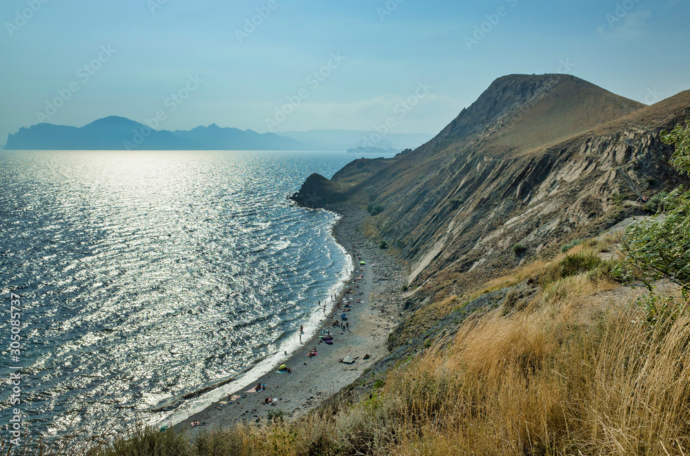 Seascape in Crimea. Provato Bay near the village of Ordzhonikidze