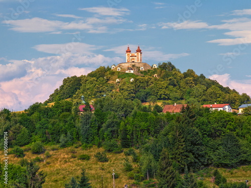 Calvary on Scharffenberg hill in Banska Stiavnica, Slovakia photo