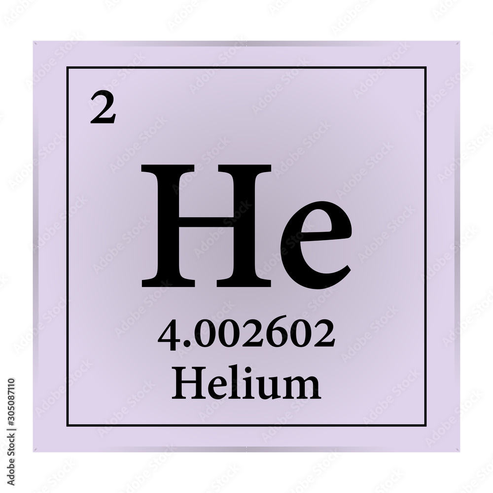 Helium Periodic Table of the Elements Vector illustration eps 10