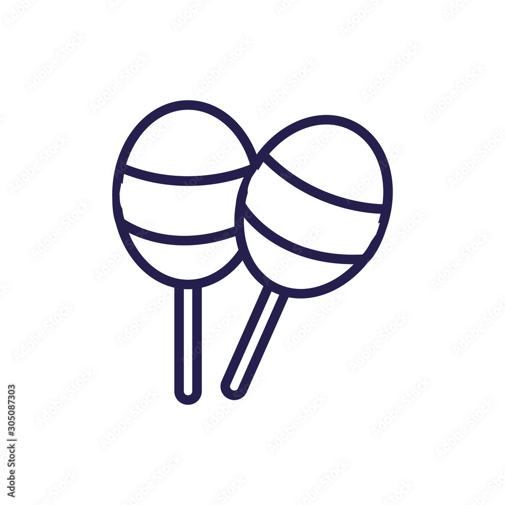 maracas mexican culture fill style icon maracas mexican culture fill style icon