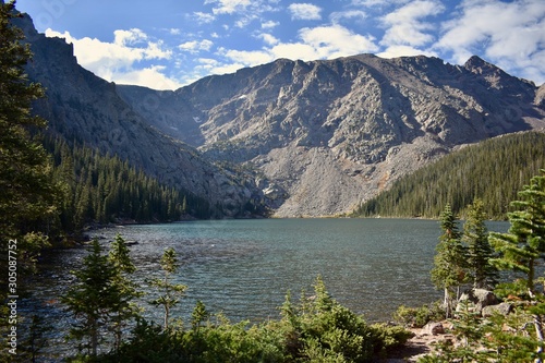 Late morning at Upper Cataract Lake in the Eagle's Nest Wilderness in Colorado.