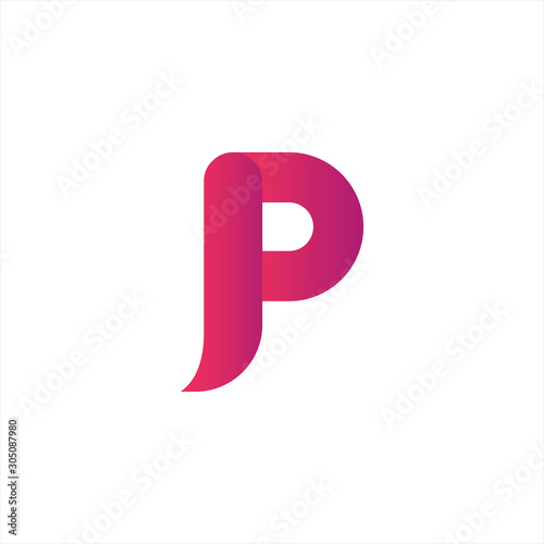 Colorful Creative Letter P Logo Design Vector Template. Colorful ALphabet P Logo. Letter P Typeface.