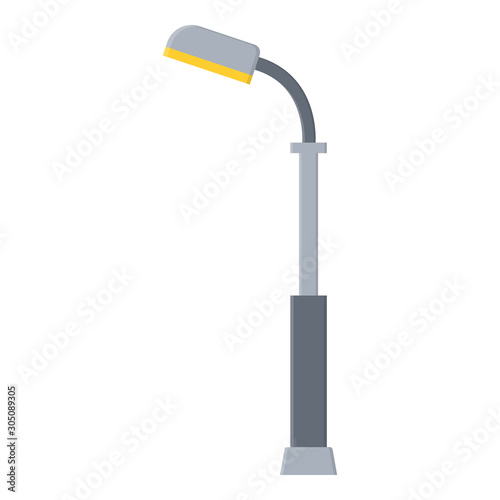 Street light cartoon isolated on white background. Modern and vintage street light. Elements for landscape construction. Vector illustration for any design.