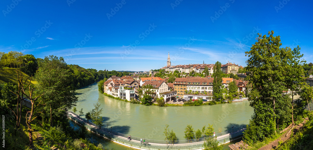Obraz premium Bern and Berner Munster cathedral