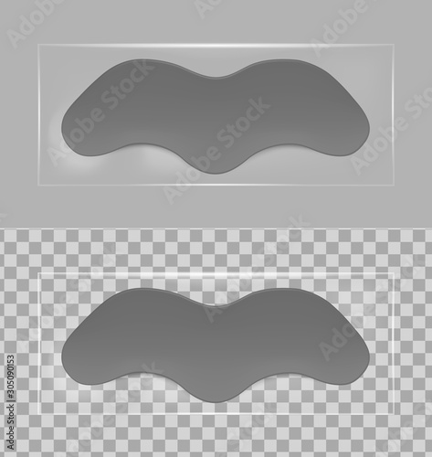 Black vector nose pore strip