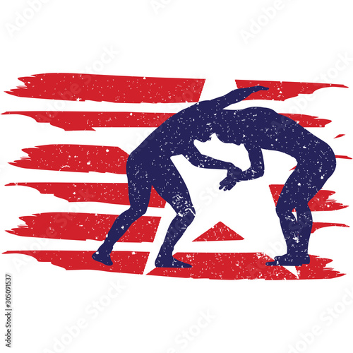 Wrestling  Women  flag, American Flag, Fourth of July, 4th of July, Patriotic, Cricut Silhouette Cut File, Cutting file