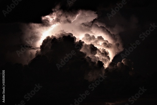 Electrical storm light up Iberá skies, Corrientes, Argentina