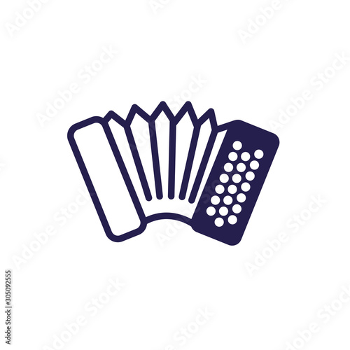 musical accordion instrument fill style icon photo