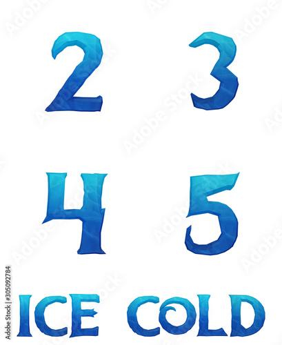 Ice Cold Alphabet - 3D Illustration
