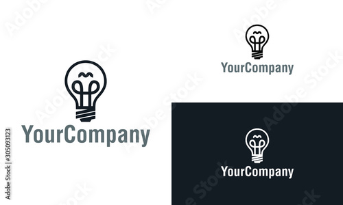 Lamp, bulb and lighting logo icon design template elements. Simple minimalist template graphic illustration. Creative vector emblem, for icon or design concept.
