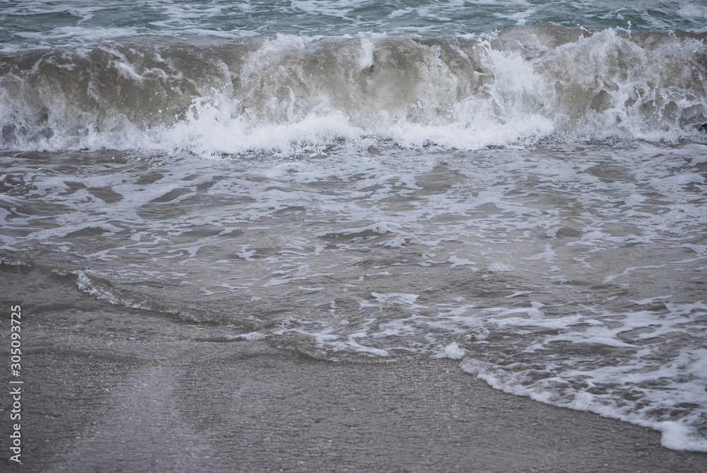 waves on beach