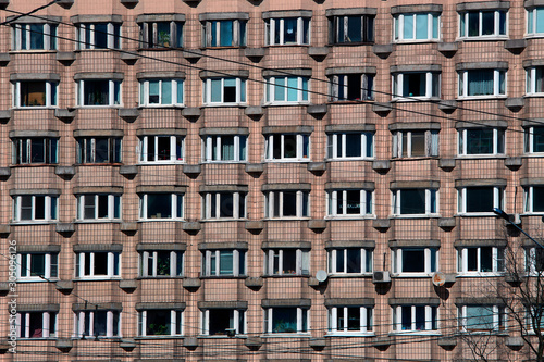 Windows of an apartment building where every tenant has his own privacy