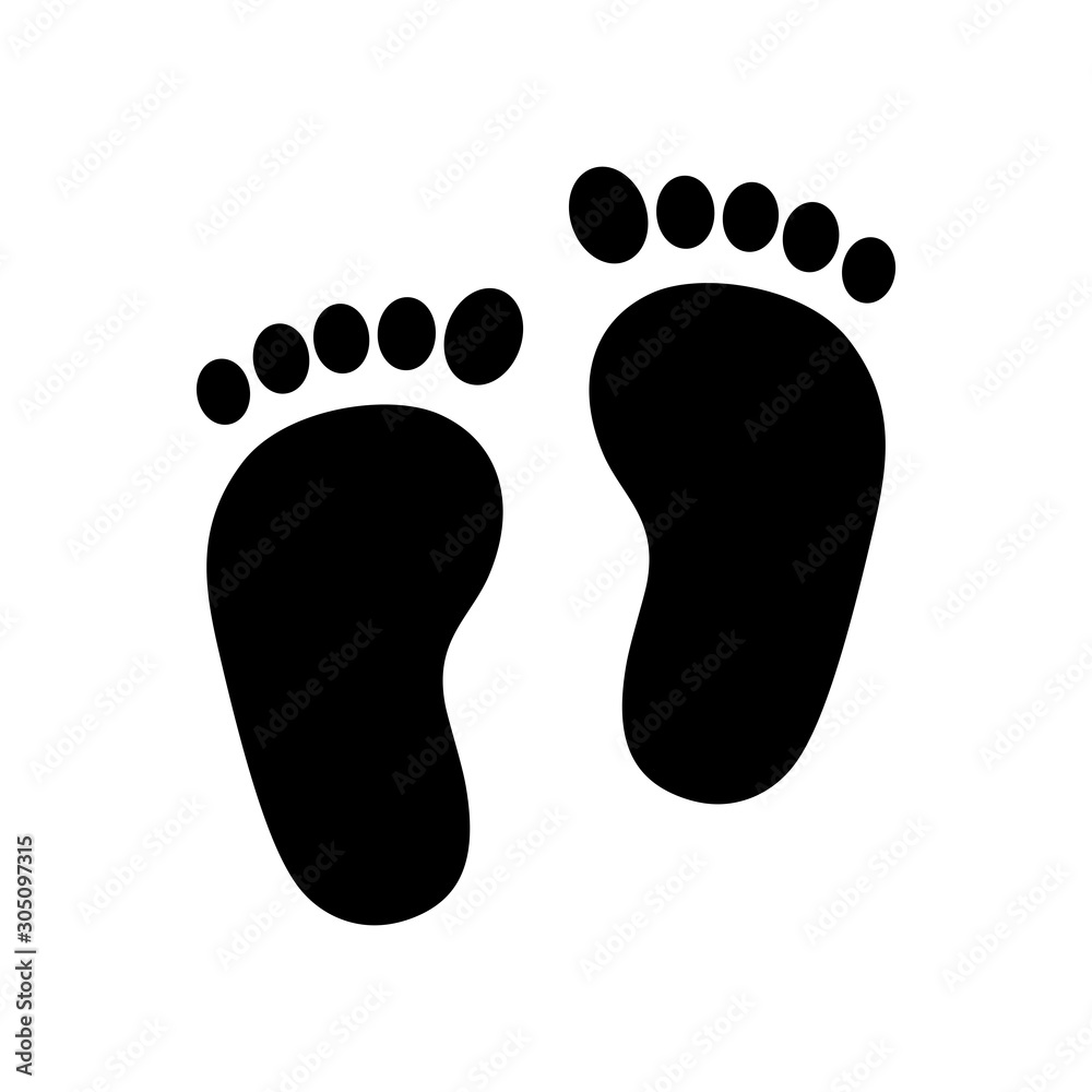 baby footprint icon vector design template baby footprint icon vector design template