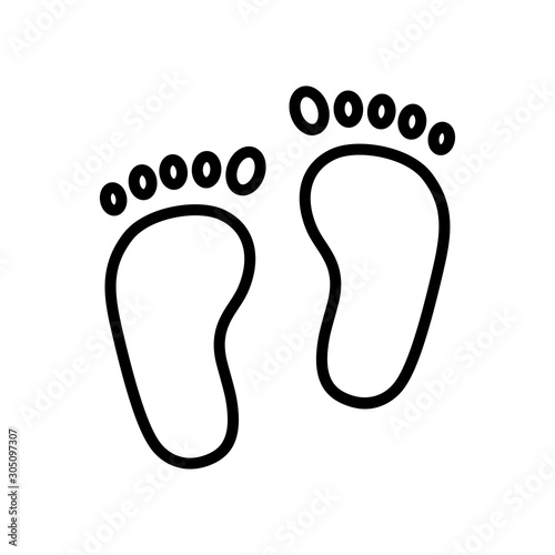 baby footprint icon vector design template