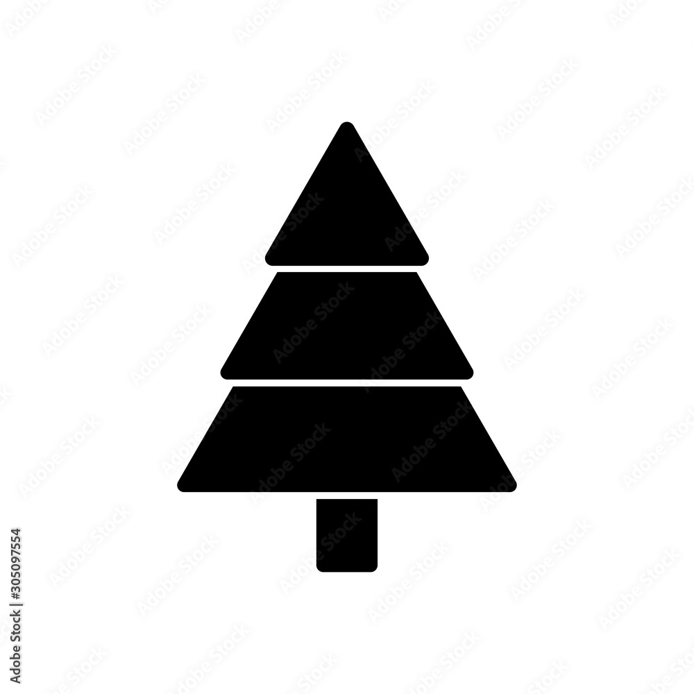 christmas tree icon vector design template christmas tree icon vector design template
