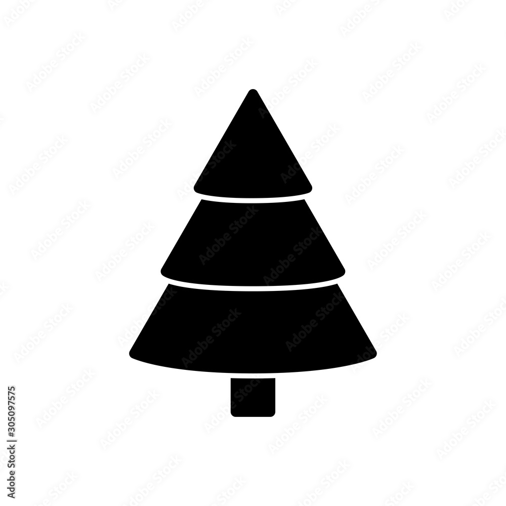 christmas tree icon vector design template christmas tree icon vector design template