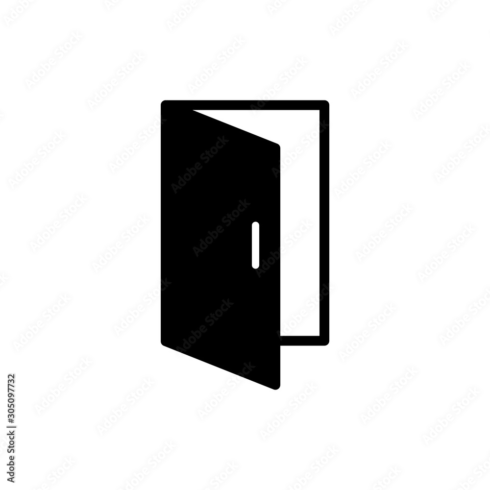 open door icon vector design template open door icon vector design template
