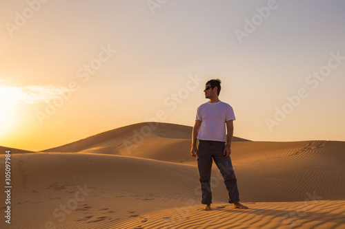 UAE. Man in desert