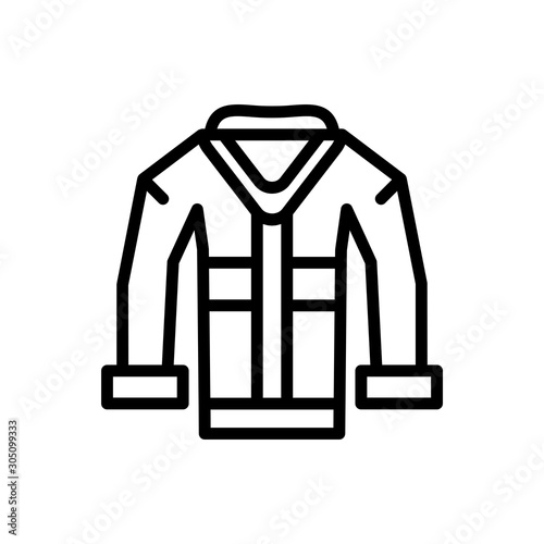 jacket outline icon. vector illustration. Isolated on white background.
