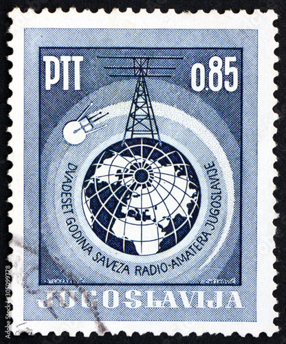 Postage stamp Yugoslavia 1966 Union of Yugoslav Radio Amateurs