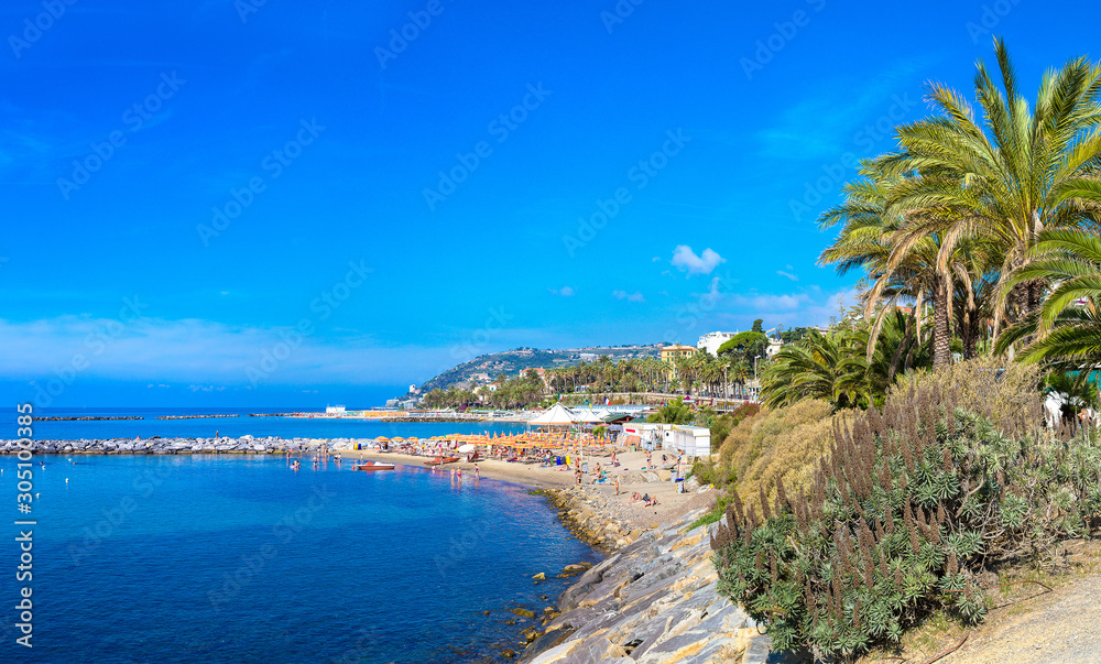 Mediterranean coast in San Remo