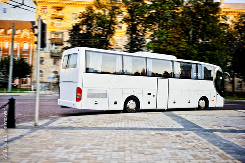 White bus