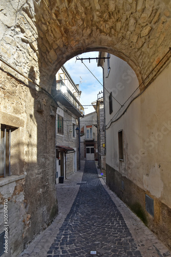 A street of Sant Agapito  village of the Molise region  Italy