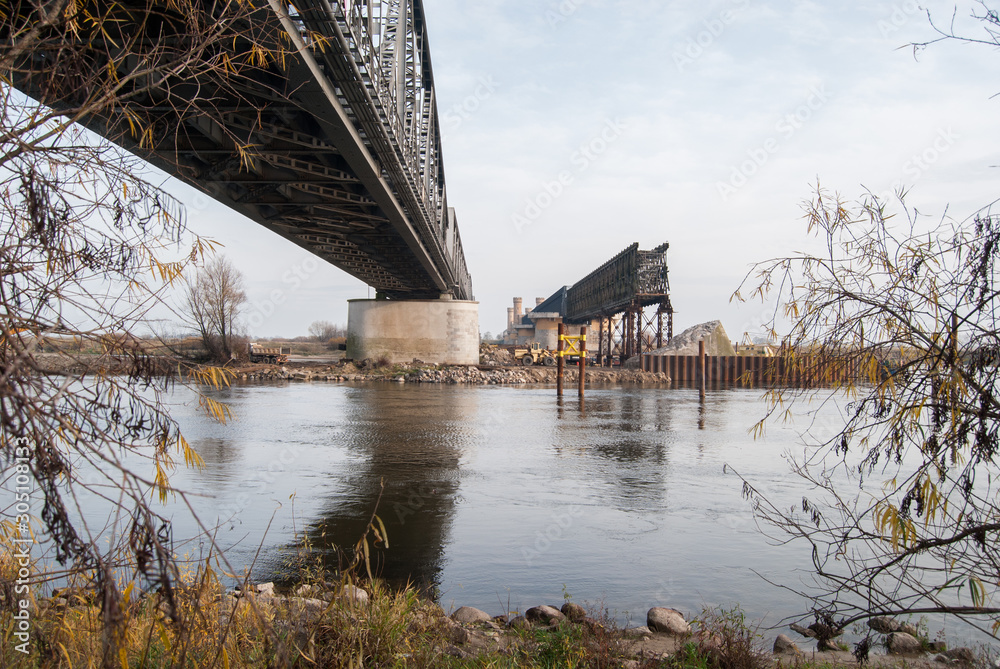 The Tczew Bridge reconstruction work, Pomerania, Europe