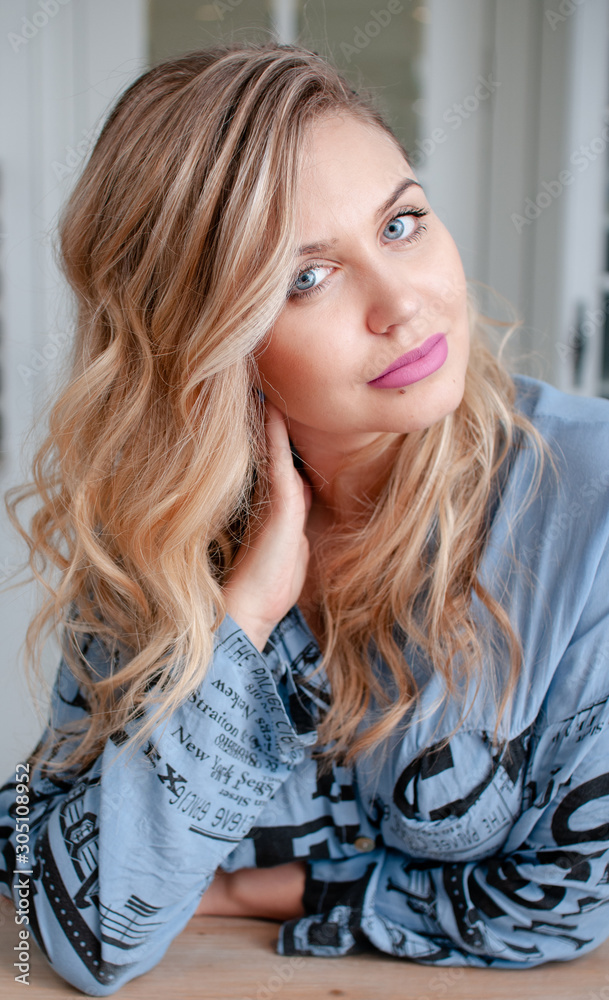 Portrait of a blonde woman Portrait of a blonde woman