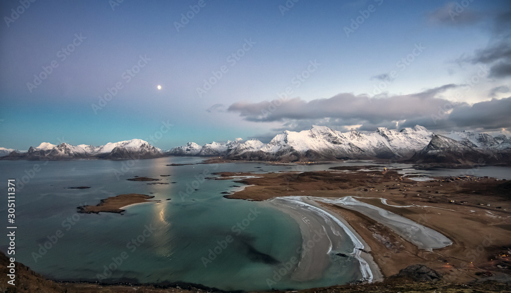 A moonlight scene from Lofoten A moonlight scene from Lofoten