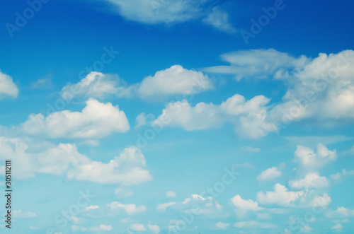 Beautiful clouds on a background of blue sky