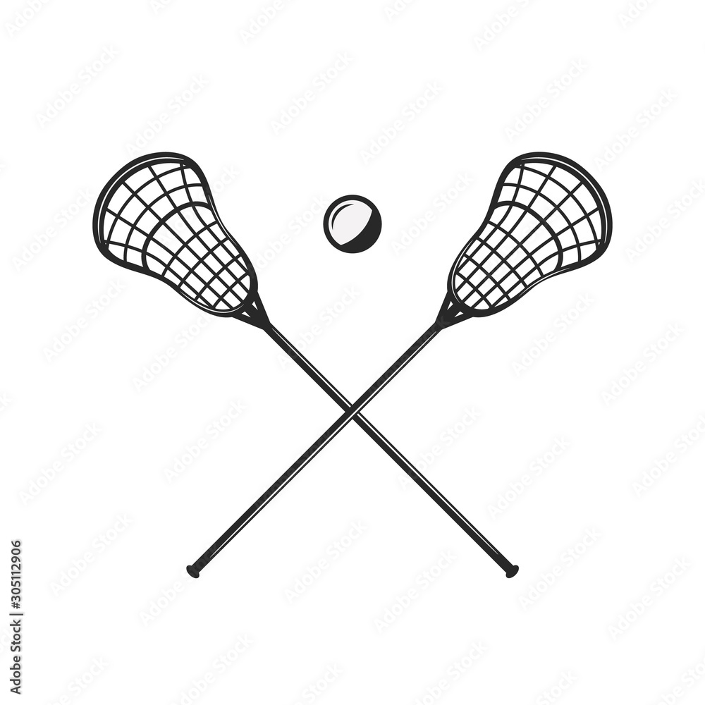Lacrosse Sticks Vector Art