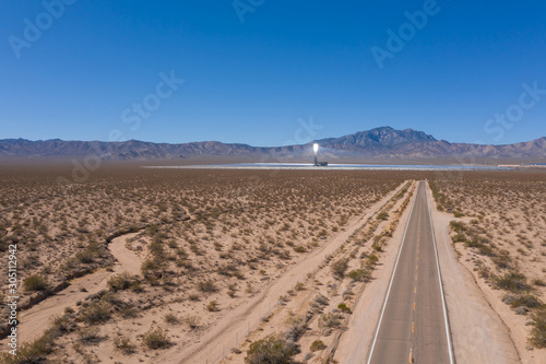 Solar power plant at Mojave Desert in California