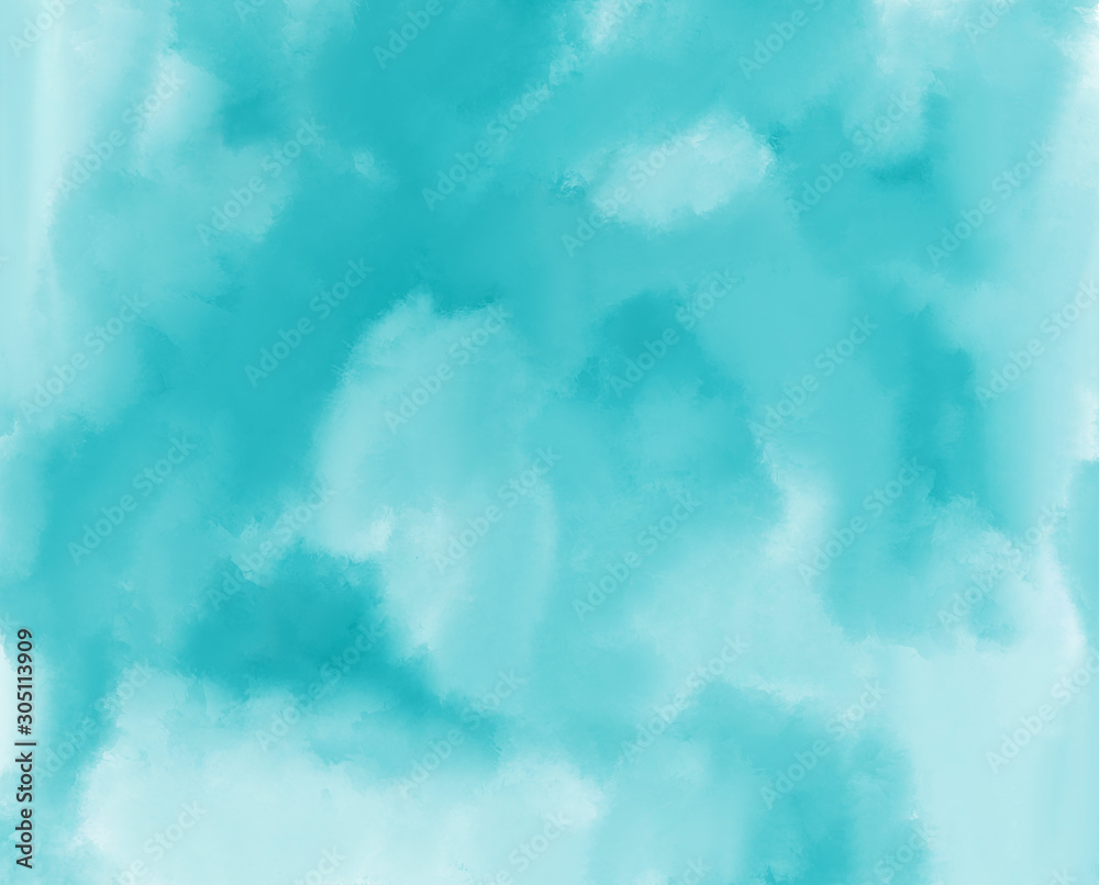 Blue gradient watercolor background Abstract  painting in shades of blue. Colorful paint splashes. Watercolor texture
