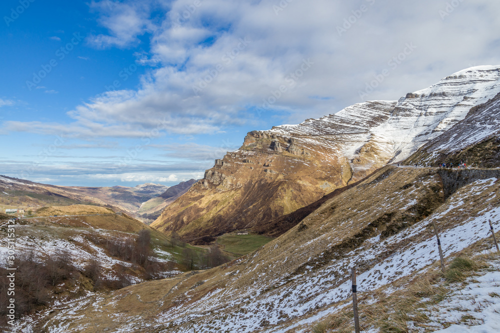 Winter snowy mountains landscape Winter snowy mountains landscape