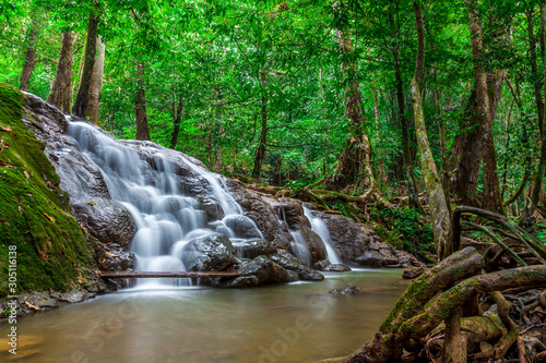 Beautifule Waterfall in Sa Nang Manora Forest Park  Phang Nga  Thailand