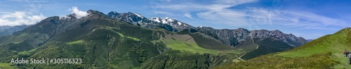 Very large panorama of mountain landscape