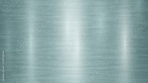 Abstract metal background with glares in light blue colors