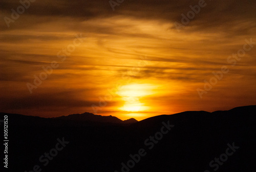 Mojave desert sand dune landscape. Kelso Dunes. 