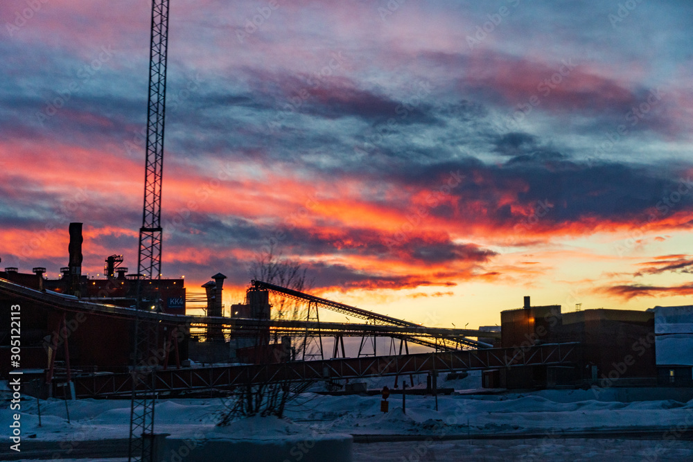 Obraz premium sunset at port