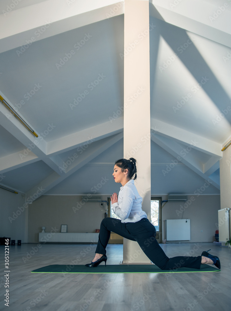 Fototapeta premium Yoga at work