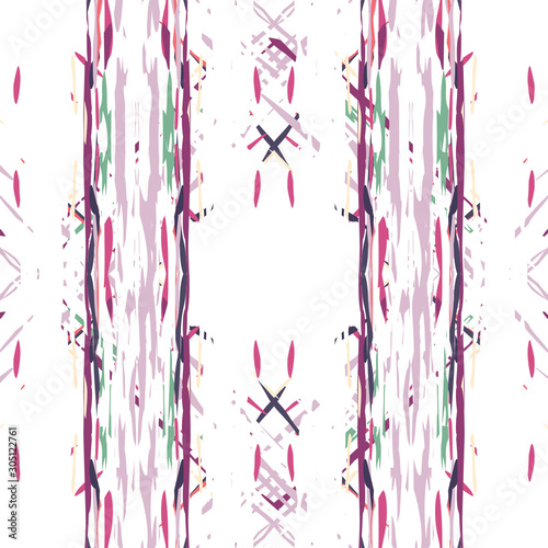 Watercolor Staining. Ikat, Tie Dye Seamless 